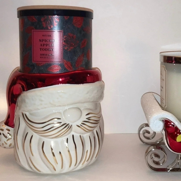 Bath Body Works Santa Claus Ceramic Candle Holder - Picture 2 of 2